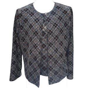 Soft Works SZ M Jacket and Tank Top 2 Piece Black Sparkly Set